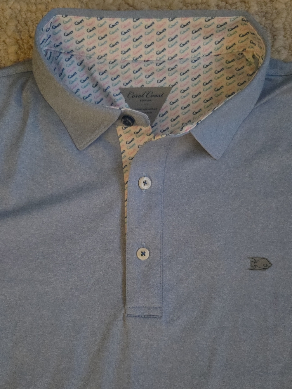 Coral Coast Bermuda Luxury Performance Polo - Light Blue (Size XL)